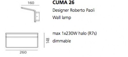 Cuma Wall light 26cm dimensions